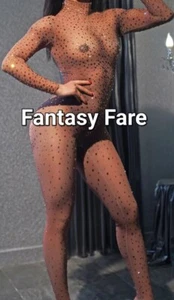 Nude Illusion Rhinestone Crystal Festival / Rave / Drag / Costume /  Jumpsuit /  - Picture 1 of 7