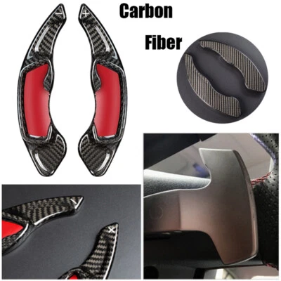 Carbon Fiber Steering Wheel Paddle Shifter For Subaru XV Forester WRX Legacy BRZ - Image 1 of 4