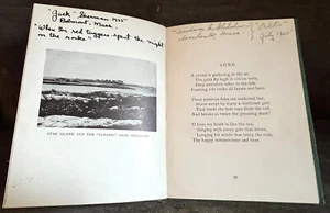 Songs & Sonnets by Oscar Leighton, signed. Autograph Book of Group Trip in 1925 - Bild 1 von 21