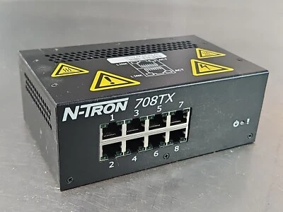 N-Tron Industrial 708TX 8 Port Ethernet Switch.                          loc3E33 - Image 1 of 4
