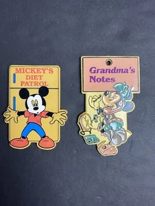 70'S Walt Disney World Magnet Fridge Mickey Diet Patrol Minnie Grandma Noted Lot - Picture 1 of 8