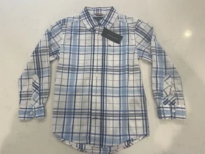 NWT Tommy Hilfiger Shirt Plaid Button Down 100% Cotton Boys Small 8/10 - Picture 1 of 7