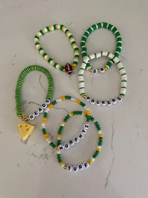 Pulsera pila Green Bay Packers para hombre 6 piezas - dijes de queso/ftbl Murphys césped Foto 1 de 4