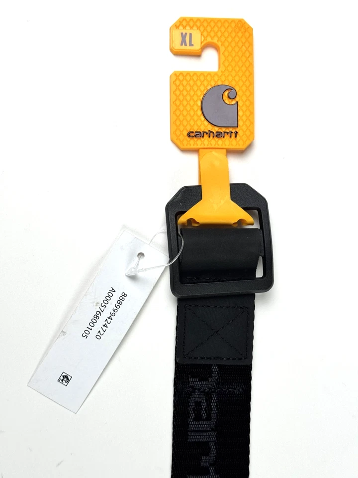 Carhartt Ladder Lock Belt Men’s XL Black Nylon Webbing Low Profile Buckle 40-42"
