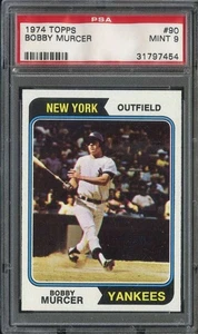 1974 TOPPS #90 BOBBY MURCER PSA 9 YANKEES *B74090 - Picture 1 of 2