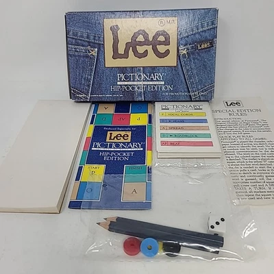 Pictionary Hip-Pocket Edition 1985 Game of Quick Draw Lee Jeans Promo New Sealed - Image 1 of 4