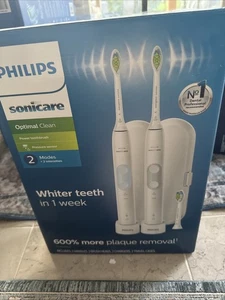 Philips Sonicare Optimal Clean Rechargeable Electric Toothbrush 2PK HX6829/75 - Picture 1 of 4