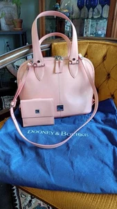 Dooney & Bourke Women Pink Leather Zip Zip Satchel - Picture 1 of 10