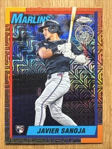 2025 topps javier sanoja 1990 chrome silver pack rc #t90c-124 marlins - Picture 1 of 2