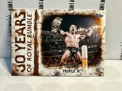 TRIPLE H 2018 Topps WWE Undisputed 30 Years Royal Rumble Bronze Parallel #D /99 - Image 1 of 2