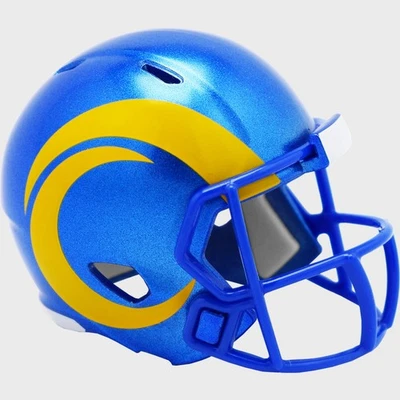 Casco de fútbol americano Los Angeles Rams Revolution mini bolsillo tamaño profesional Foto 1 de 2