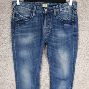 PAUL SMITH LONDON MEN'S JEANS W30 L32 BLUE STRAIGHT CLASSIC DENIM DISTRESSED PSJ - Picture 1 of 11