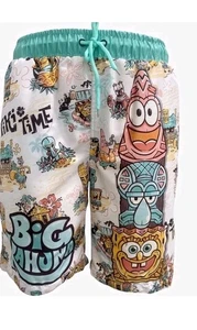 Nickelodeon SpongeBob Bade Boardshorts Big Kahuna gefüttert Herren Gr. L Neu ohne Etikett - Bild 1 von 3