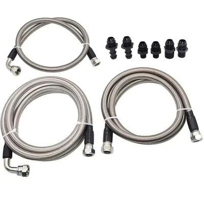 47RE Transmission Cooler Lines Kit Accessories For Dodge Ram Cummins 5.9L 6AN - Image 1 of 4