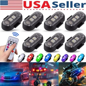 Luz estroboscópica LED RGB control remoto inalámbrico para luces intermitentes de coche bicicleta motocicleta - Imagen 1 de 15
