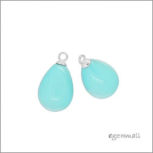 Pendientes colgantes de plata de ley con 2 cuentas (selecciona color y tamaño) Foto 1 de 1