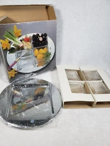 NEW Studio Nova Contour RC203/500 Hostess Server Tray 4 Clear Glass Containers - Picture 1 of 5