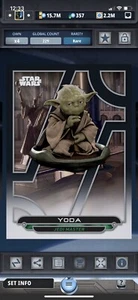 Topps Star Wars Digital Card Trader Galactic Files 2016 Yoda Insert Award - Picture 1 of 1