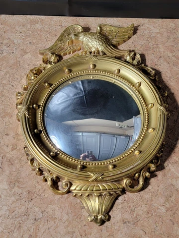 Vintage SYROCO EAGLE Federal CONVEX Wall Mirror 20 x 14 MCM Hollywood Regency Cover