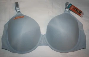 NUEVO SUJETADOR WARNER'S sin efectos secundarios RM3471A cobertura lateral extra AZUL CLARO gris 38D - Imagen 1 de 6