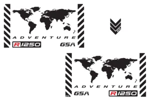 Motorcycle Reflective Decals World Adventure for BMW R1250 GS Touratech Panniers - Picture 1 of 10