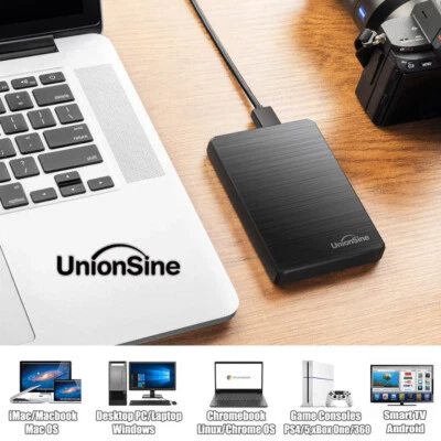 UNIONSINE 2,5 Zoll HDD Externe Festplatten Super-speed 1TB 2TB PC Mac Expansion Laufwerke