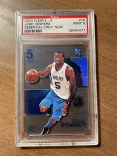 2003-04 Fleer E-X Essential Credentials Now Josh Howard RC /76 Mavericks PSA 9