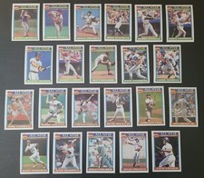 1991 TOPPS BASEBALL 1990 ALL-STAR TEAM & LEAGUE LEADERS COMPLETE SET OF 22 CARDS