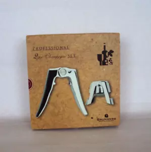 Grunwerg Set Champagne Professionale 2 Pezzi. NUOVO sigillato. Scatola di presentazione in legno - Foto 1 di 7