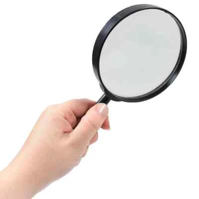 POWERFUL MAGNIFYING GLASS 100MM LARGE MAGNIFIER READING GLASS LENS HANDHELD UK - Image 1 of 4