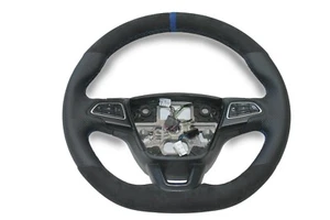 LENKRAD FORD FOCUS ST, RS  ALCANTARA / PERFORIERT BLAU NEU BEZIEHEN LEDERLENKRAD - Bild 1 von 10
