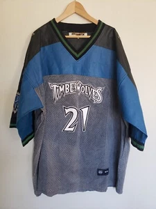 Maglietta Kevin Garnett Minnesota lupi di legno in vera pelle scamosciata taglia 5XL - Foto 1 di 14