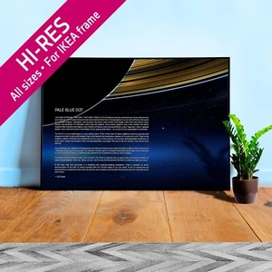 Pale Blue Dot poster, NASA Cassini mission and Carl Sagan quote — space poster - Picture 1 of 12