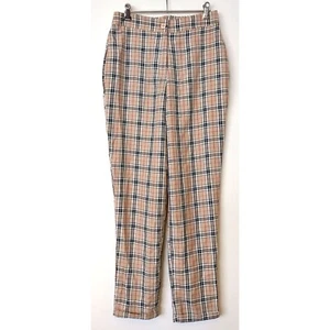 NWOT Brown, Red & Black Plaid Check Tartan Straight Leg Pants by Nasty Gal 10 S - Picture 1 of 7