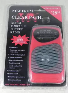 AM/FM Portable Pocket Radio Telescopic Antenna  NIP - Picture 1 of 4