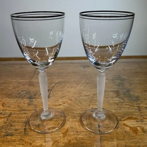 2er Set Lenox Federal Platin Weingläser 8 1/4" Höhe - Bild 1 von 7