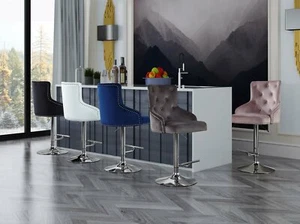 Adjustable Modern Hydraulic Swivel Bar Stool Dinning Chairs Counter Bar Chairs - Picture 1 of 24