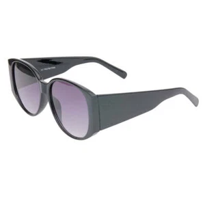 Gafas de sol estilo Ferragamo negras redondeadas de brazo ancho - Imagen 1 de 4