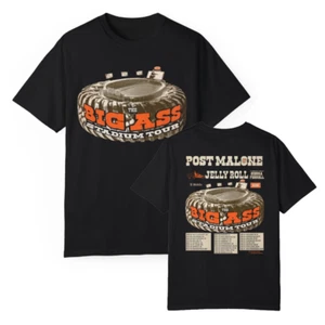 Post Malone Big Ass Stadium Tour 2025 Double Side Black All Size Shirt KK119 - Picture 1 of 3
