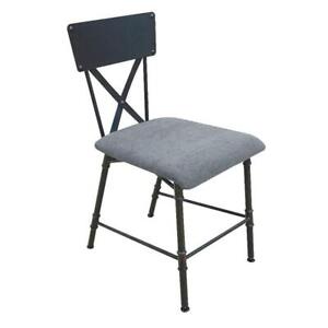 Acme Furniture Tasks Chair 32"x22"x16"Gray Fabric+Gunmetal w/Seat Cushion Indoor