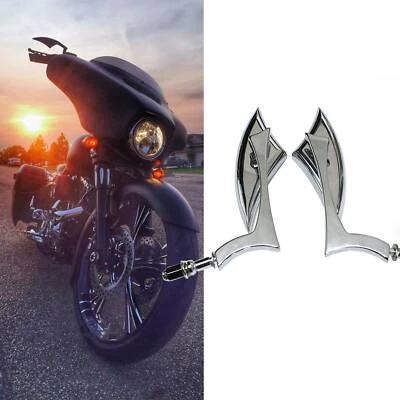 Espejos retrovisores cromados para motocicleta Harley Davidson Dyna Super Glide FXD Wide Glide EE. UU. Foto 1 de 4