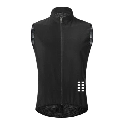 WOSAWE Men's Cycling Vest Reflective Jackets Windproof Breathable Bike Gilets - Image 1 of 4