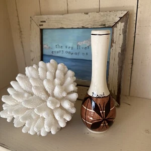 Vintage POHAKU KILN MAUI - Hawaiian Ceramic Pottery Bud Vase Hand Made Hawaii - Picture 1 of 9