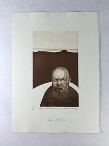 Original SIGNED Etching By RON KOWALKE - "CAPE COD PERSONAGE" Published By AAA - Picture 1 of 2