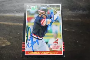 TARJETA AUTOGRAFIADA DE INDIOS DE GEORGE VUKOVICH CLEVELAND - Imagen 1 de 1