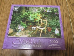 MB MILTON BRADLEY 1000 PC PUZZLE SCENIC SELECTIONS MY CORNER GARDEN NEW - Picture 1 of 5