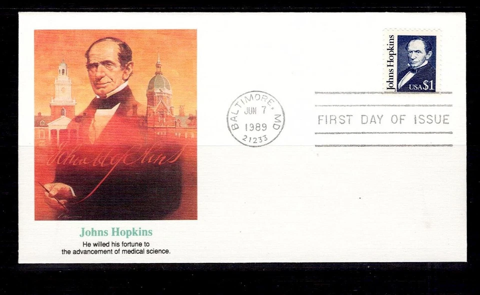 US FDC #2194 $1 John Hopkins - Image 1 of 1