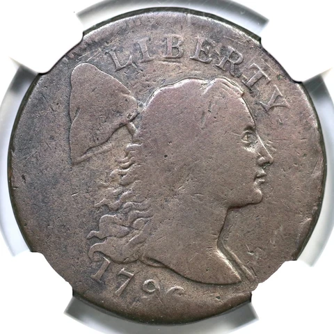 1796 S-87 R-3 NGC VG Details Liberty Cap Large Cent Coin 1c Cover