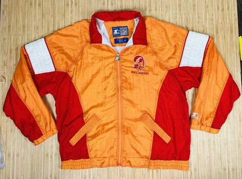 Tampa Bay Buccaneers Vintage Starter Jacket Lined Windbreaker Men’s 2XL EUC! Cover
