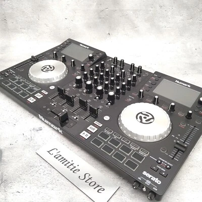 Numark NV 4-Deck Dual-Display USB DJ Controller Turn Tabletop Japan Black Rare - Image 1 of 4